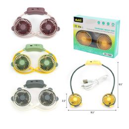 48 Pieces 9.5-inchx9.5-inch Neck Fan W/ Usb Charge - Electric Fans