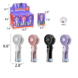 96 Pieces 6.6-inch Mini Rechargable Spray Mist Fan - Electric Fans