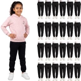 Yacht & Smith Girls Fleece Jogger Pants Black Color Size S