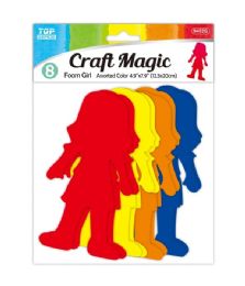 144 of 8-Piece 15cm Eva Girl Assorted Colors