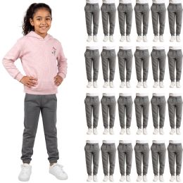 Yacht & Smith Girls Fleece Jogger Pants Gray Color Size S