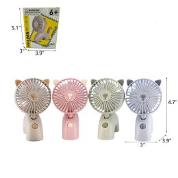 120 Pieces 4.7" Cat Rechargable Hand Fan - Electric Fans
