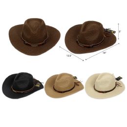 72 Pieces Straw Solid Fedora Hat - Fedoras, Driver Caps & Visor