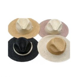 48 Pieces Wide Brim Panama Hat - Fedoras, Driver Caps & Visor