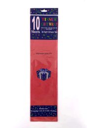 72 Packs 10 Sheets Pack Colored Tissue Paper Red - Party Paper Goods