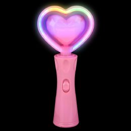 96 pieces of 9" Neon Spinning Heart Wand