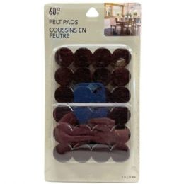 30 pieces of 60 Count 1" Brown Felt Anti Skid Furniture Pads