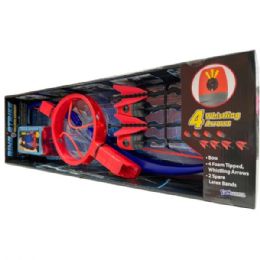 3 of Funwares Red And Blue Ring Strike Bow Launcher With 4 Whistling Arrows In Open Display Box