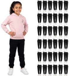Yacht & Smith Girls Fleece Jogger Pants Black Color Size S