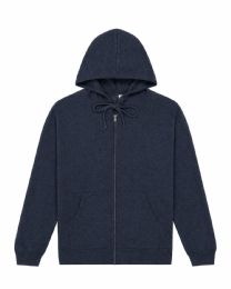 18 Pieces Mens Sponge Fleece Dtm Full Zip Hoodie Navy Size Medium - Mens Sweat Shirt