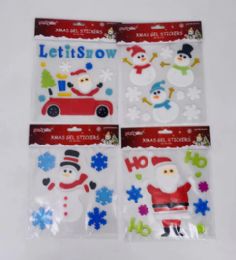 48 of Christmas Gel Window Clings