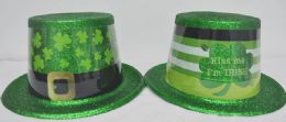 48 of St. Patrick's Day Leprechaun Green Satin Top Hat
