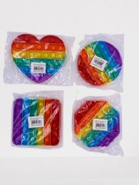 24 Pieces Rainbow Pop Bubble Fidget Sensory Toys Push Fidget Toys For Kids - Fidget Spinners