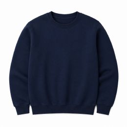 Youth Cotton Crew Neck Sweat Shirt Navy Blue Size Small