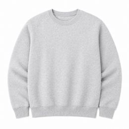 Youth Cotton Crew Neck Sweat Shirt Heather Gray Size Small