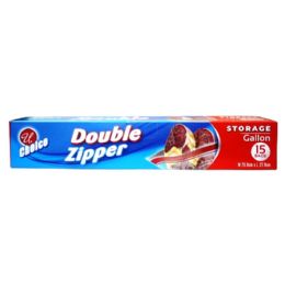 48 of 15ct Double Zip Gallon Storage Bags