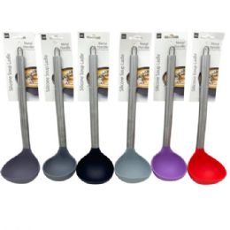 24 of Silicone Soup Ladle Cooking Utensil In Assorted Colors