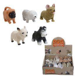 48 pieces of Squishy Dog Squeeze Toy 5ast Breeds/24pc Pdq