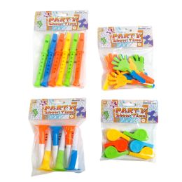 48 pieces Party Favor Make Some Noise 6pc Flute/horn/whistle/clappers 4asst In Party Pbh - Store