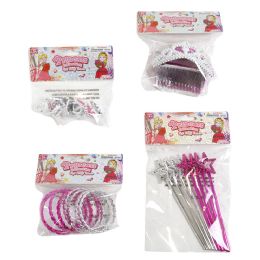 48 pieces Party Favor Princess 4ast 8pc Ea Wand/bracelet/ring & 4pc Tiara Set - Store