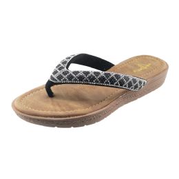 12 pieces Women's Rhinestone Terry Sandal (6-10) - Women's Sandals