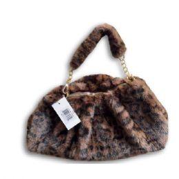 24 Pieces Leopard Print Faux Mink Bag - Bags Of All Types