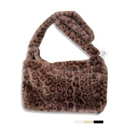 24 Pieces Leopard Print Faux Mink Sling Bag - Bags Of All Types