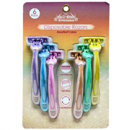 12 pieces of Hollywood Xpressions 6 Pack Disposable Body Shaver Razors