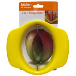 24 of Kitchen Life Essentials Metal 3 In 1 Mango Slicer On Clip Strip