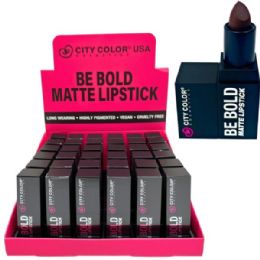 36 of City Color Expresso Be Bold Matte Lipstick In Countertop Display