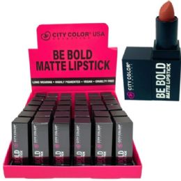 36 of City Color Romance Be Bold Matte Lipstick In Countertop Display