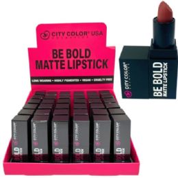36 of City Color Aesthetic Be Bold Matte Lipstick In Countertop Display