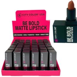 36 of City Color Iconic Be Bold Matte Lipstick In Countertop Display