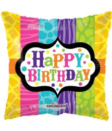 25 Pieces 2-Side Happy Birthday Square Prints - Party Accessory Sets