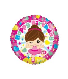 25 Pieces 2-Side Happy Birthday Round Ballerina - Party Accessory Sets