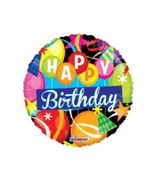 25 Pieces 2-Side Happy Birthday Round Party Hat - Party Accessory Sets