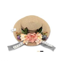 36 Pieces Summer Floral Womens French Style Sun Hat - Sun Hats
