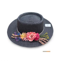 36 Pieces Summer Floral Womens French Style Sun Hat - Sun Hats