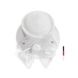 36 Pieces Women's Ribbon Sunday Hat Assorted Colors - Sun Hats