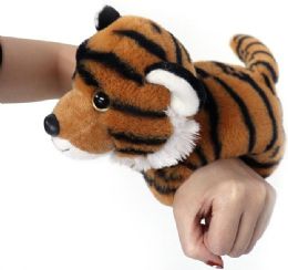 48 Pieces of Tiger Stuffed Animal Slap Bracelet 9" (23cm)