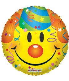 25 Pieces 1-Side Happy Face Party - Balloons & Balloon Holder