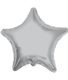 25 Pieces 2-Side Solid Star Silver Balloon - Balloons & Balloon Holder