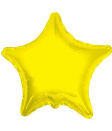 25 Pieces 2-Side Solid Star Yellow Balloon - Balloons & Balloon Holder