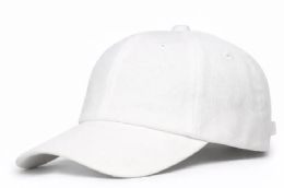 48 Wholesale 6 Panel High Profile Polyester Strap Back Hat In White
