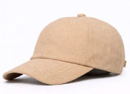 48 Wholesale 6 Panel High Profile Polyester Strap Back Hat In Khaki