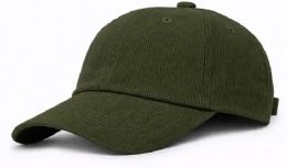 48 Wholesale 6 Panel High Profile Polyester Strap Back Hat In Olive