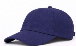 48 Wholesale 6 Panel High Profile Polyester Strap Back Hat In Purple