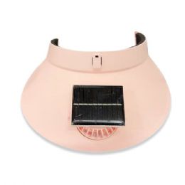 24 Wholesale Solar Powered Cooling Fan Visor Hat