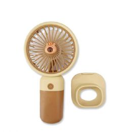 24 Pieces of Cute Bear Handheld Mini Fan With Detachable Desk Stand