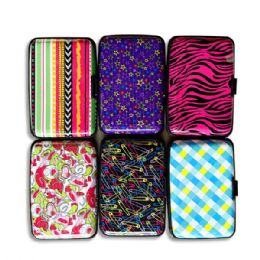 96 Pieces Womens RfiD-Blocking Aluminum Card Wallets - Leather Wallets